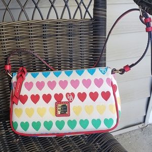 Dooney & Bourke Multicolor Hearts Lexi Crossbody